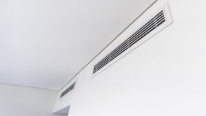 Ceiling ducted air conditioning grille in a modern Sydney home